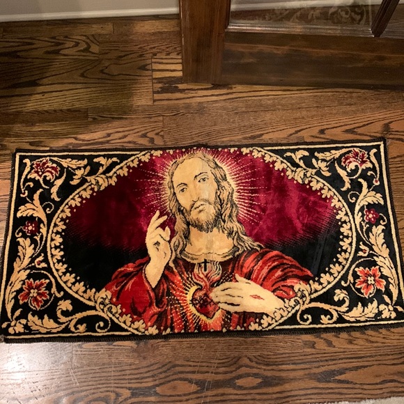 Other - Vintage Sacred Heart of Jesus Tapestry